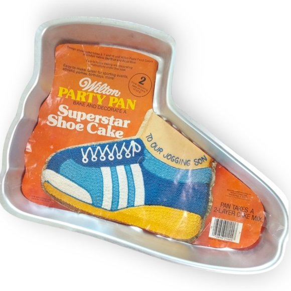Wilton 2 vintage 1970s cake pans new cowboy and running shoe - Picture 2 of 8